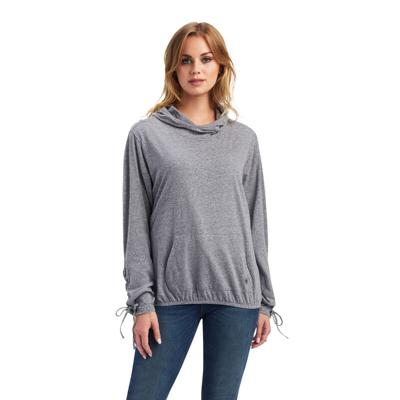 Sudadera Con Capucha Ariat Kansas Gris Mujer - Chile 854-ECMYTS